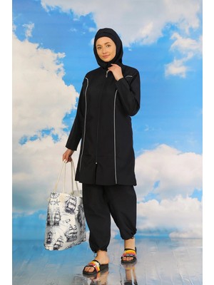 Marsilyan™-  Kadın Tam Tesettür Lacivert Mayo 31060