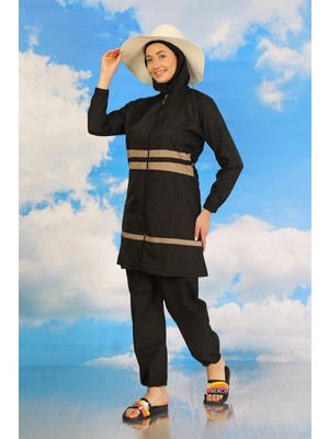 Marsilyan™-  Kadın Tam Tesettür Mayo Siyah 31062