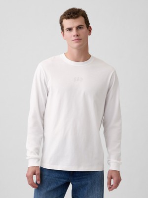 Gap Erkek Beyaz Everyday Soft Relaxed Gap Mini-Logo T-Shirt