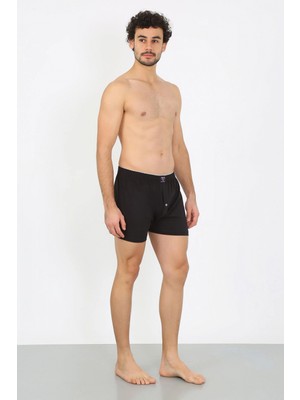 Marsilyan™-  Erkek Penye Boxer Siyah 40091