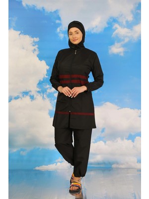 Marsilyan™-  Kadın Tam Tesettür Mayo Siyah 31061