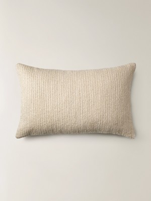 Minihol Dune Dikdörtgen Doğal Lif Karışımlı Krem Kırlent Kılıfı (35 x 55 Cm)