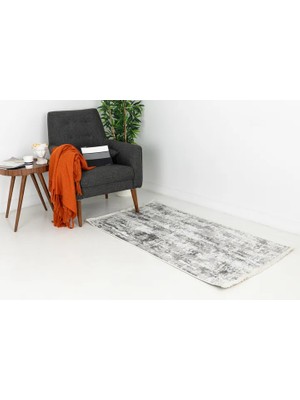 Vivense Life Makine Halısı 6061, Saçaklı, Gri, 80X300