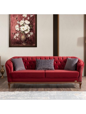 İyena Home Living Armoni 3'lü Koltuk Bordo