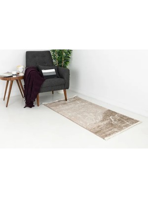 Vivense Life Makine Halısı 6021, Saçaklı, Kahve, 80X150
