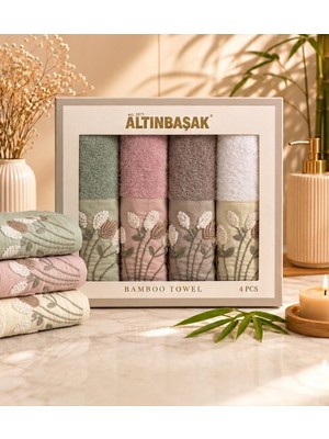 Altınbaşak Bambu 4´lü 50X90 El Havlusu Lana