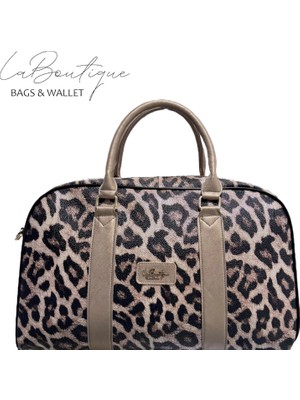 La Boutique Lb ÇANTA-3015 Leopar Seyahat Çantası Gş