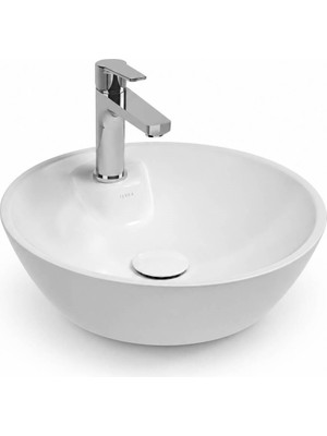 Isvea Sistema Y Tezgah Üstü Çanak Lavabo 45 Cm, Batarya Delikli Beyaz | 10SY65045