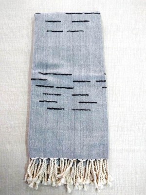 Mandaş Pamuklu El Dokuma Peştemal (80X200) - Gri