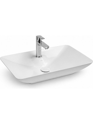 Isvea Sistema Y Tezgah Üstü  Çanak Lavabo 65 Cm, Batarya Delikli Beyaz | 10SY50065