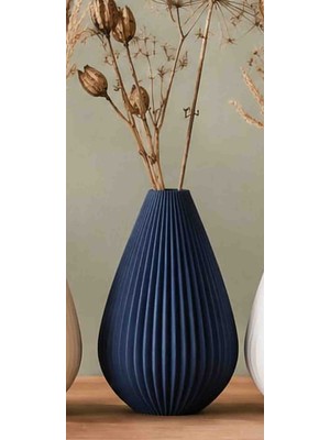 Hanart Modern Dekoratif Şık Vazo 20 cm Lacivert