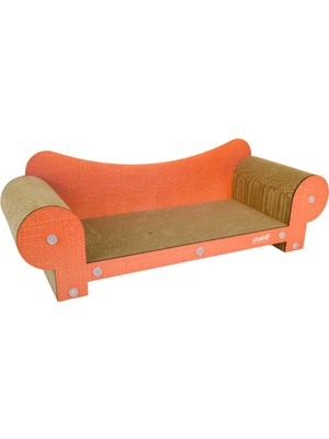 Rotipet Shebo Divan Premium Karton Kedi Tırmalama Koltuğu Turuncu 79X25X25 cm