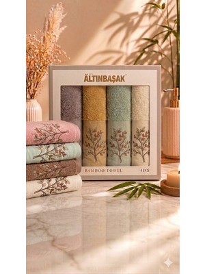 Altınbaşak Bambu 4´lü 50X90 El Havlusu Aster
