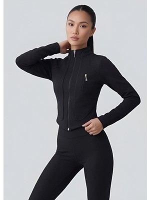 Blouse Slim-Fit Vücuda Oturan Fermuarlı Ceket