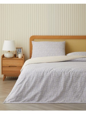 English Home Daisy Touch Kolay Ütülenir Tek Kişilik Nevresim Seti 160X220 cm Lila-Turuncu
