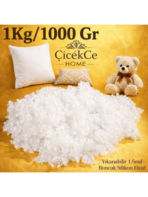 ÇİÇEKCE HOME Çiçekce Home Boncuk Silikon elyaf 1 kg 1.kalite