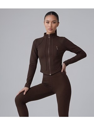 Blouse Slim-Fit Vücuda Oturan Fermuarlı Ceket