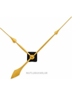 Altın Renk Akrep Yelkovan Gold Yelkovan Akrep 60 cm Büyük Boy