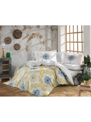 Eco Lounge Hobby Kingsize Poplin Nevresim Amanda Sarı