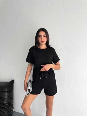 Gugus Kadın Kısa Şortlu/t-Shirt 2li Takım Modal Kumaş