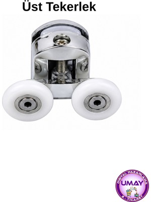 Duşakabin Üst Tekeri Sürgülü Cam Kabin Metal Gövdeli Krom Kaplama Rulmanlı Teker (Teker Çapı 23 Mm)