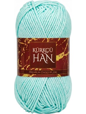 Kürkçü Han Cotton Comfort 100GR Pamuklu Makrome Punch Amigurumi Örgü Ipi - Açık Turkuaz