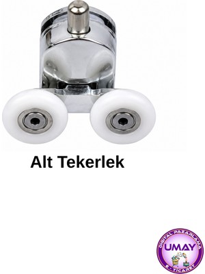 Duşakabin Alt Tekeri Sürgülü Cam Kabin Metal Gövdeli Krom Kaplama Rulmanlı Teker (Teker Çapı 23 Mm)