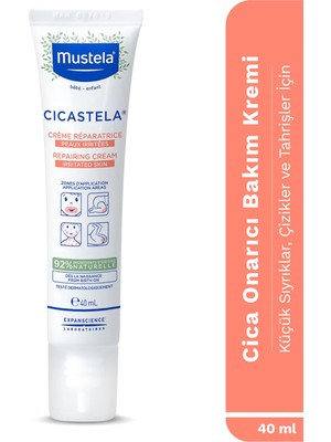 Mustela Cicastela 40 ml Onarıcı Bebek Bakım Kremi Parfümsüz ve Dermatolojik Olarak Test Edilmiş