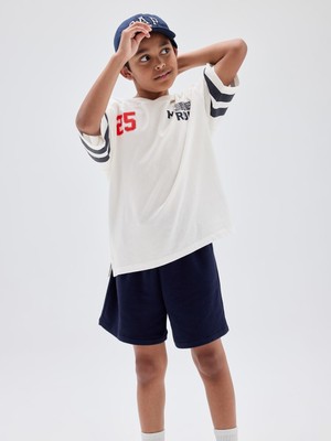 Gap Erkek Çocuk Lacivert Relaxed Pull-On Fransız Havlu Kumaş Şort