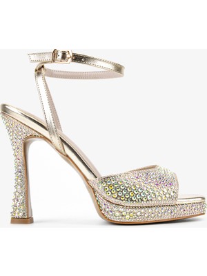 Valmenti Kadın Suni Deri Sarı Night Shoes Ayakkabı 921 655 Bn Ayk Y26 Gold Taslı