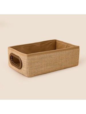 Simple Living Jüt Organizer Kutu - Kahverengi - 18X30X10 cm