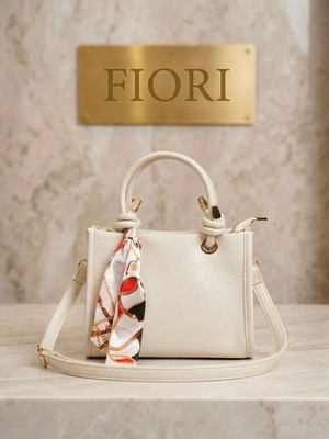 Fiori Fularlı Kadın Suni Deri El Çantası Omuz Çantası
