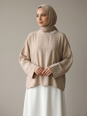 Miostil Geniş Takma Manşet Tunik-Vizon