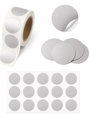 Repro Design Gümüş  3 cm Yapışkanlı Nokta Etiket 20 Adet