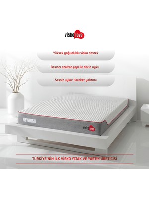 Visko Love New High Visco Akıllı Yatak Tek Kişilik Yatak 80 x 200 cm