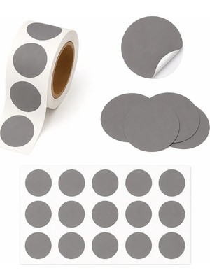 Repro Design Renkli 3 cm Gri Yapışkanlı Nokta Etiket 20 Adet