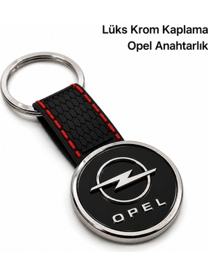 SAVEK Premium Opel Anahtarlık Metal Gövde Parlak Metalik Krom Kaplama Araba Aksesuar
