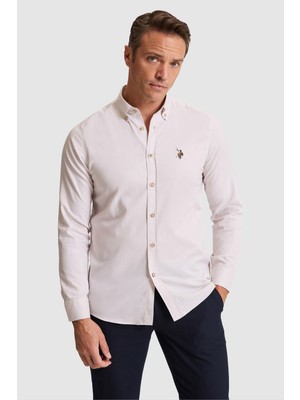 U.S. Polo Assn. Erkek Taş Uzun Kollu Basic Gömlek 50322161-VR049