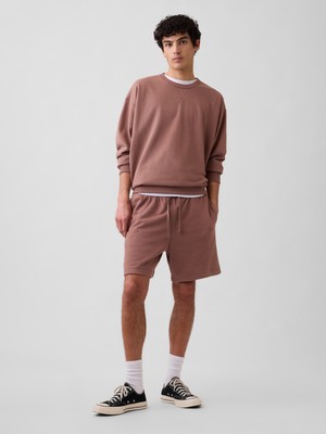 Gap Erkek Kahverengi Vintagesoft Fransız Havlu Kumaş Şort