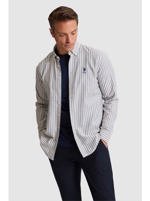 U.S. Polo Assn. Erkek Lacivert Uzun Kollu Gömlek 50322165-VR033