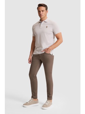 U.S. Polo Assn. Erkek Vizon Kanvas / Chino Pantolon 50322356-VR052