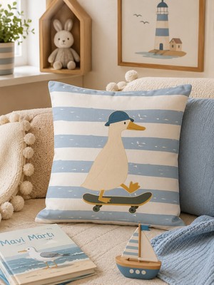 Pikko Home Hikaye Arkadaşları Dijital Baskılı Polyester Kırlent Kılıfı(Kr)