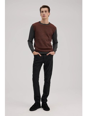 Jakamen Gri Classic Fit Bisiklet  Erkek Triko