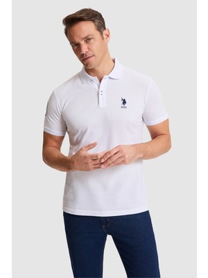 U.S. Polo Assn. Erkek Beyaz Basic Tişört 50326920-VR013