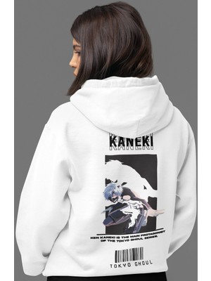 Sevbano Tokyo Ghoul Ken Kaneki Anime Sırt Baskılı Unisex Oversize Penye Hoodie