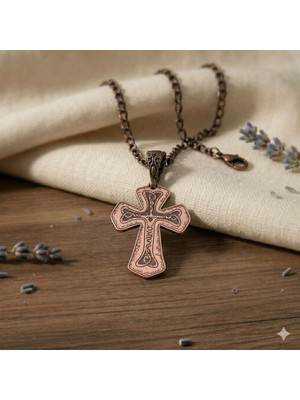 Zib Grips Velvet Copper Kelt Haçı Saf Bakır El Yapımı Boho Kolye Spiritüel Hediye Unisex