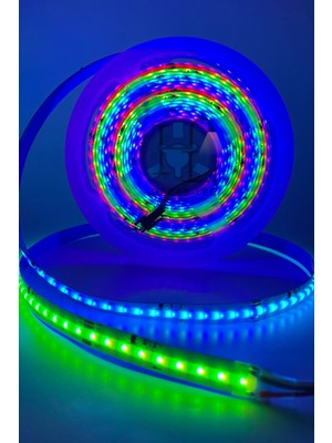 Hazar Led 24 Volt WS2811 Rgb Pixel Cob Şerit LED 10MM 420 Ledli IP20 5 Metre