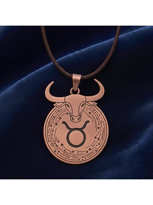 Zib Grips Velvet Copper Boğa Burcu Saf Bakır El Yapımı Boho Kolye Spiritüel Hediye Unisex