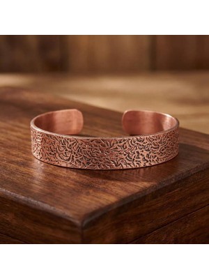 Zib Grips Velvet Copper Derin Toprak Dokusu Saf Bakır El Yapımı Boho Bilezik Spiritüel Hediye Unisex