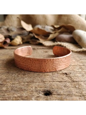 Zib Grips Velvet Copper El Dövüşü Rustik Saf Bakır El Yapımı Boho Bilezik Spiritüel Hediye Unisex